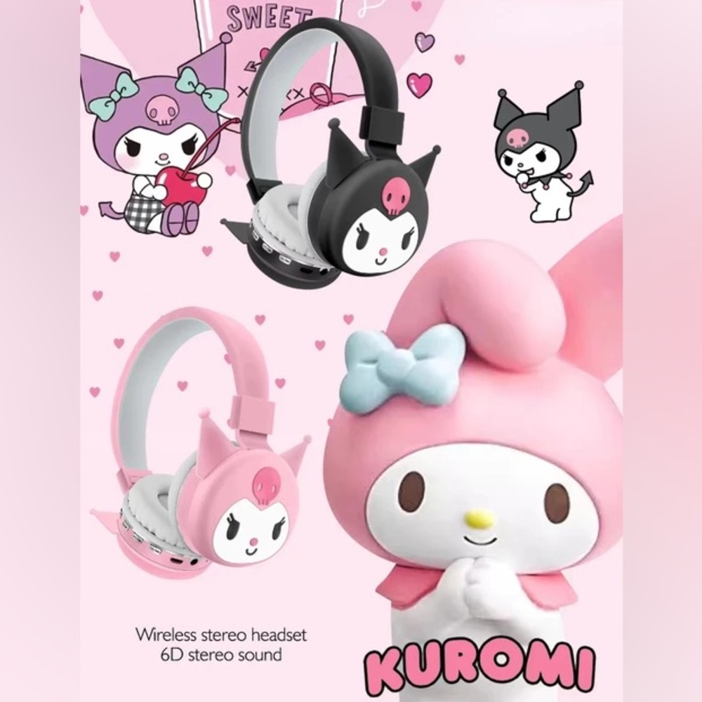 SOLD OUT🆕SOYTO 3-in-1 Sanrio Wireless Bluetooth Earphones &Mic: AUX/RF/USB Modes